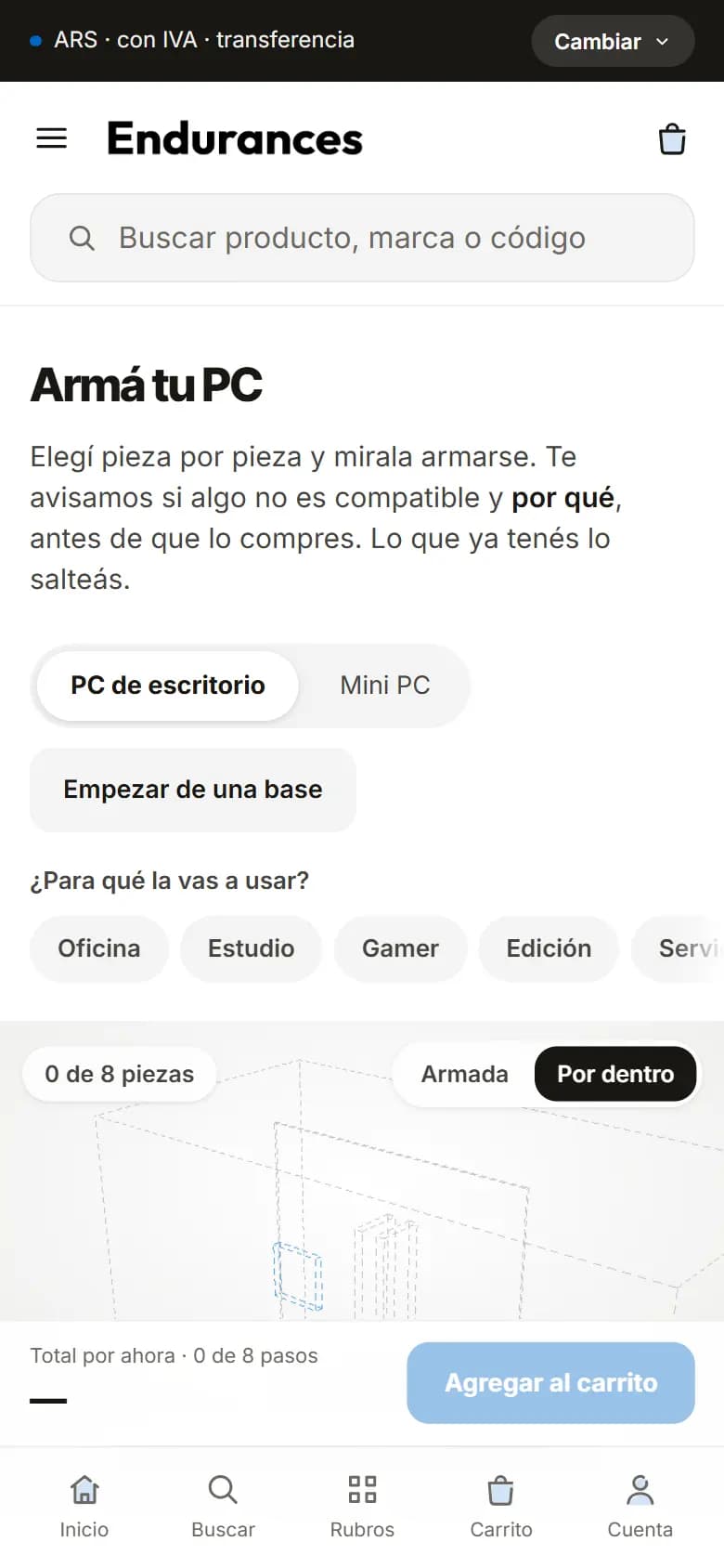 Endurances, Armá tu PC — celular