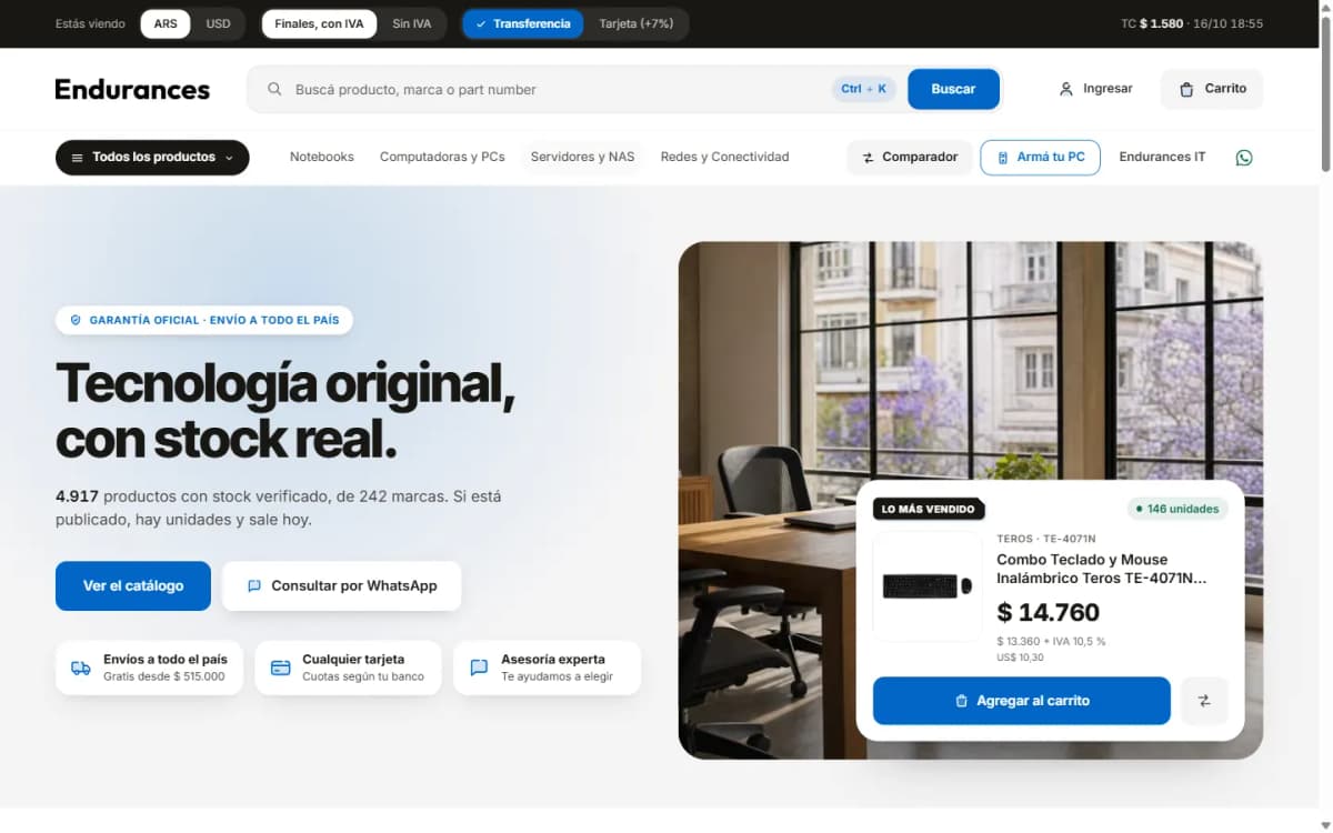 Tienda de tecnología Endurances