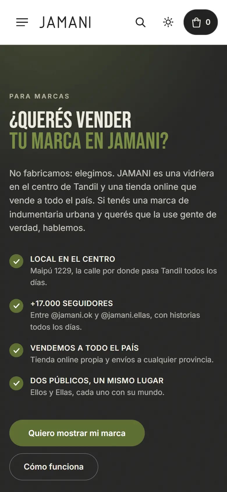 Jamani, Vendé tu marca en Jamani — celular