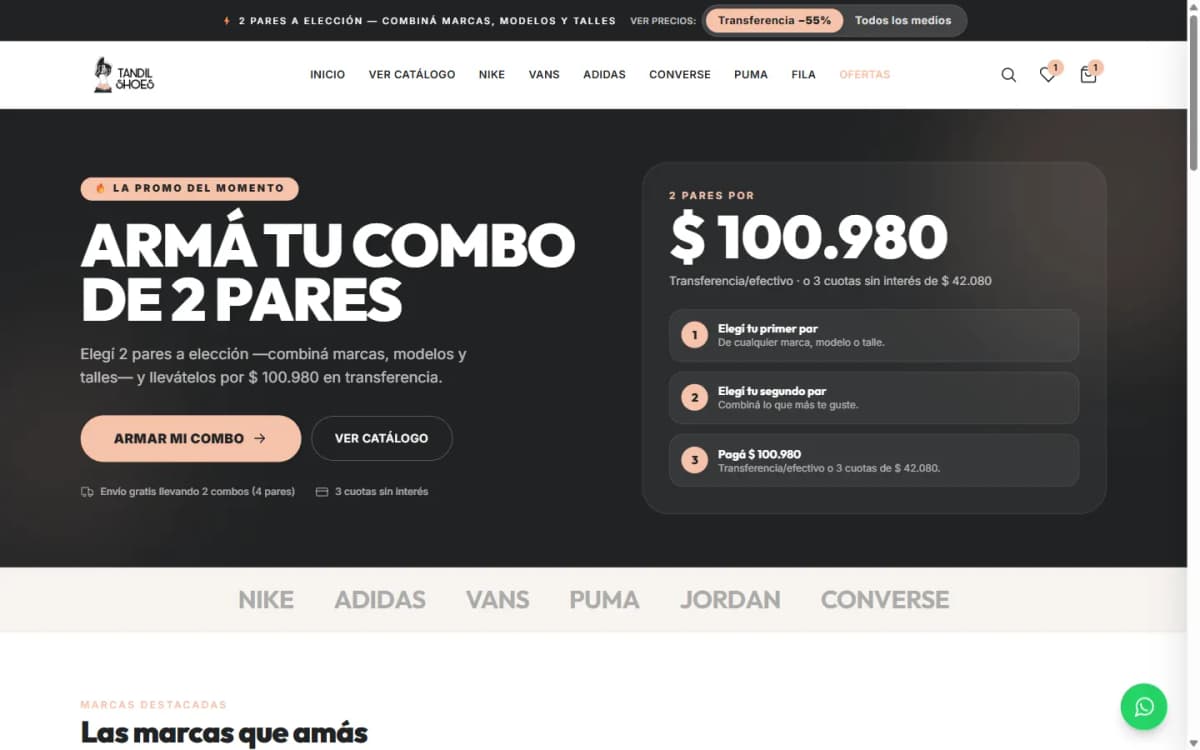 Tienda online de Tandil Shoes