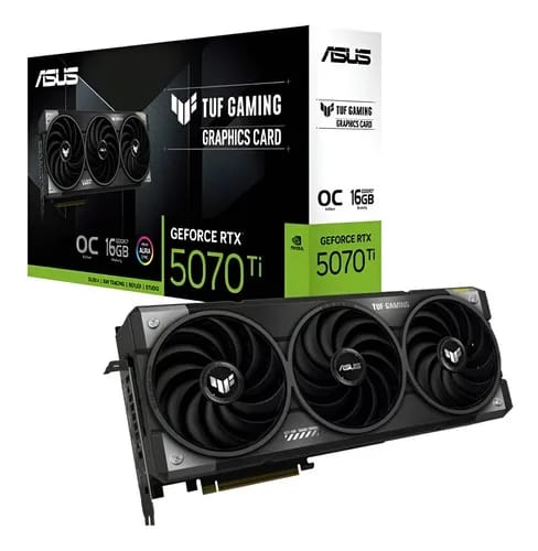 Placa de video 16GB Rtx 5070 Ti Asus Tuf Gaming Oc 16G GDDR7