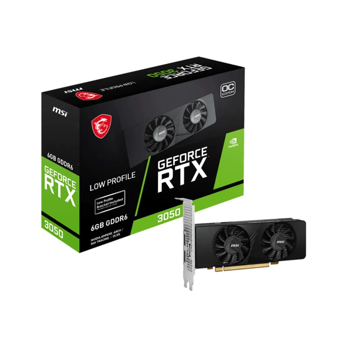 Placa de video MSI GeForce RTX 3050 LP 6G OC