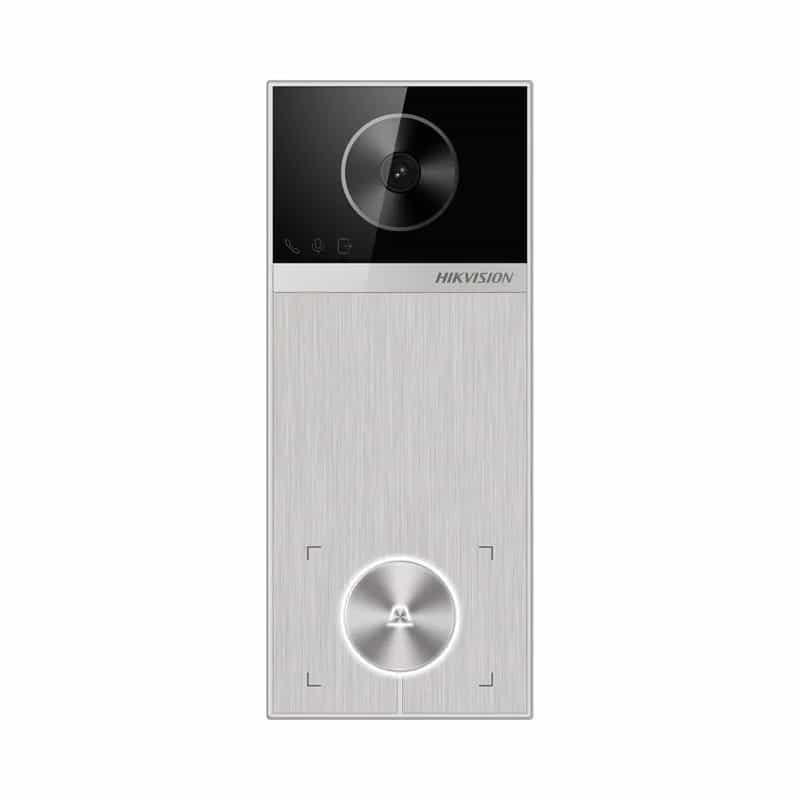 Frente de videoportero IP Hikvision exterior 4MP 150° DS-KV6114-MWBE1