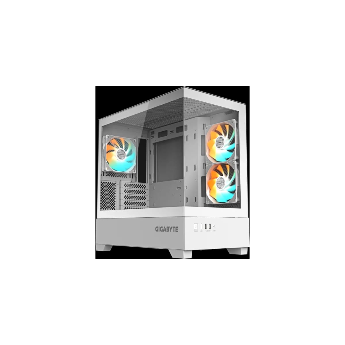 Gabinete GIGABYTE C201 PANORAMIC ICE BLANCO Mid Tower sin Fuente