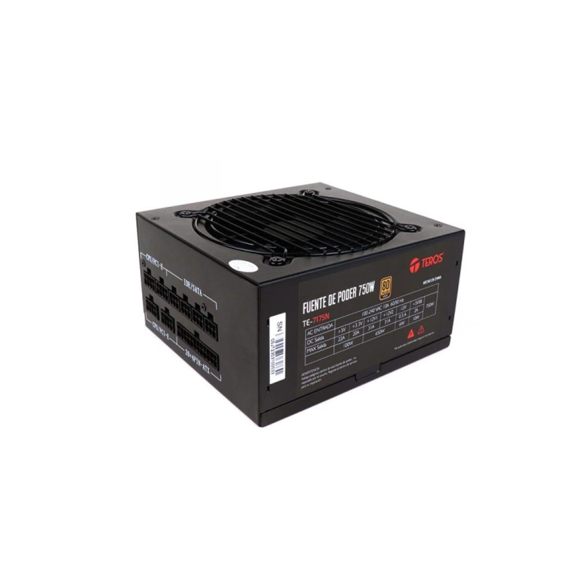 Fuente Teros TE-7175N 750w 80 Plus Gold ATX Full Modular