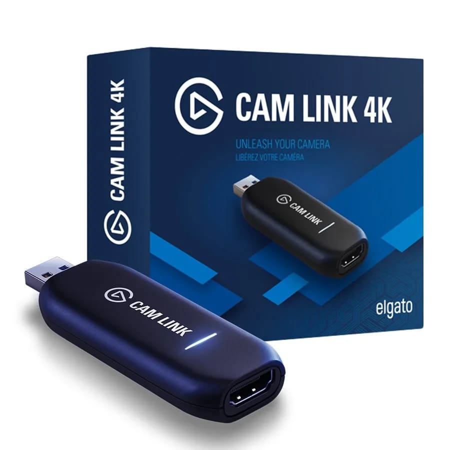 Capturadora de video Elgato Cam Link 4K USB para cámaras profesionales 10GAM9901