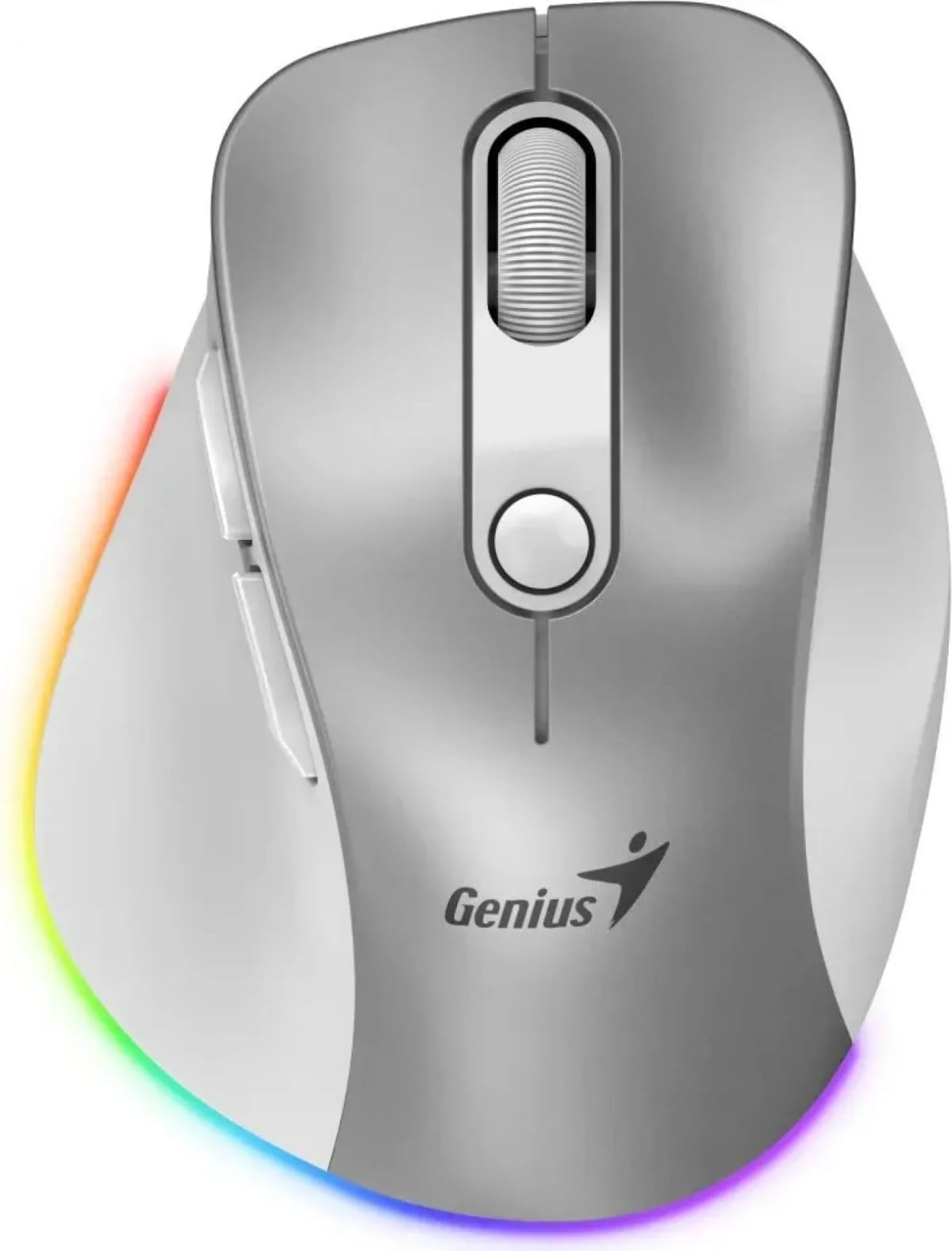 Mouse Genius Ergo 9000S Pro 2.4GHZ+BT Pearl White