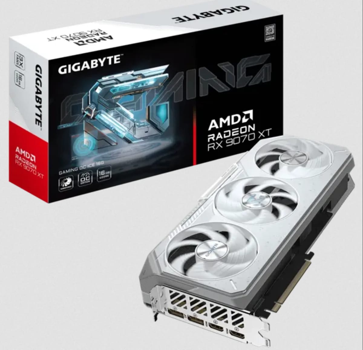 Placa de Video Gigabyte Radeon RX 9070XT Gaming Ice 16GB