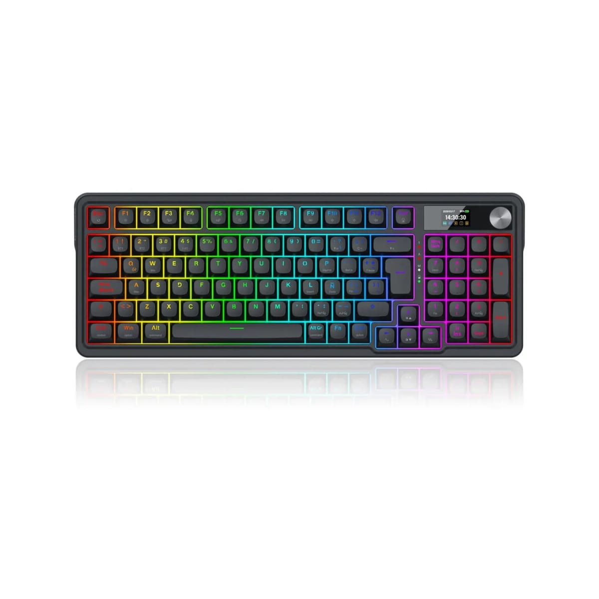 Teclado Inalámbrico Redragon Eisa LCD K719 Negro