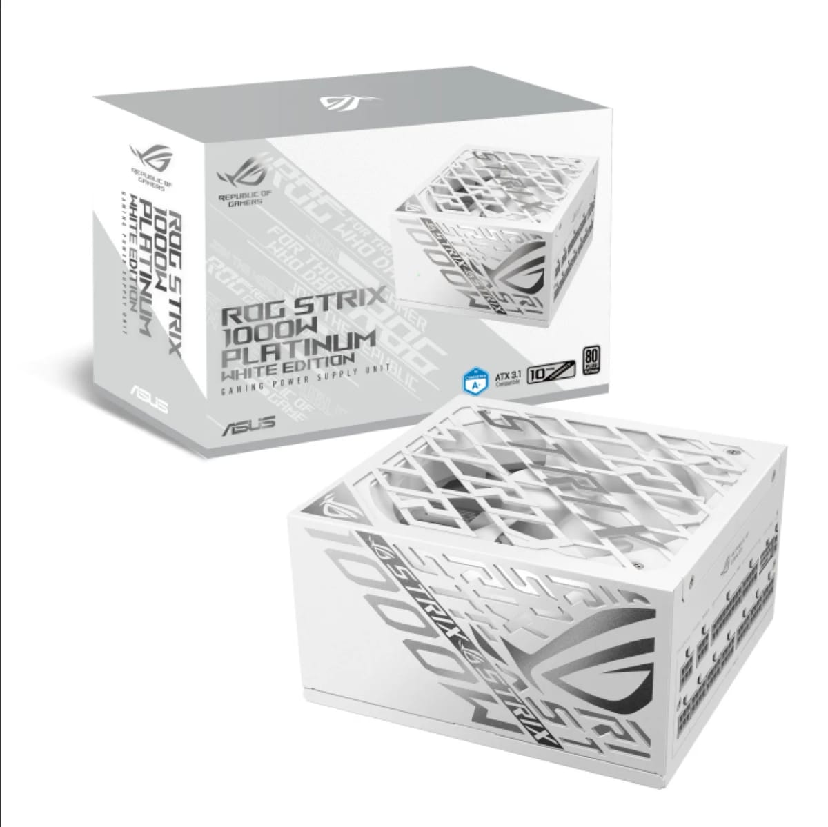 Fuente ASUS Rog Strix 1000W Gaming White ATX 3.1 PCIE 5.1 80 Plus Platinum