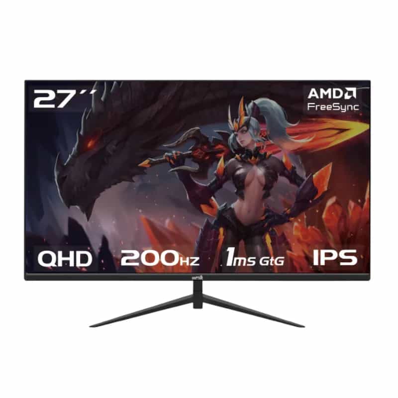 Monitor gamer Raptor Hawk Eye 27" Frameless IPS QHD 200Hz 1ms HDMI-DP Negro