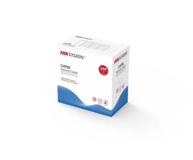 Cable UTP categoría 5e Hikvision interior 305m gris DS-1LN5EUEC0