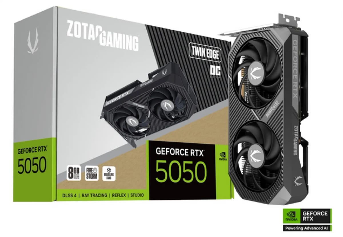 Placa de Video Zotac RTX 5050 8GB Twin Edge