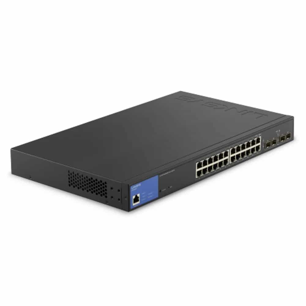 24-Port Managed POE+ SWITCH 4 1G SFP 250W TAA