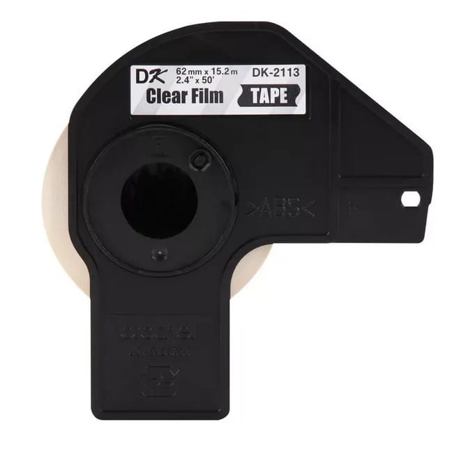 Cinta Rotuladora Brother Dk-2113 Negro-Transparente 62 Mm