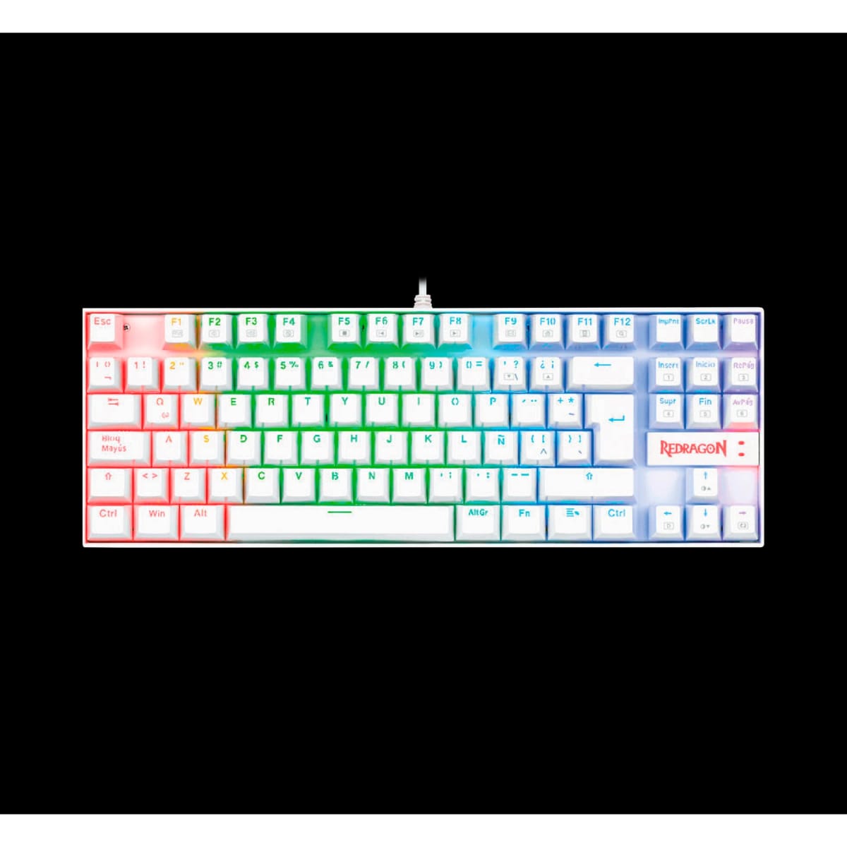 Teclado Redragon Kumara K552 RGB Blanco