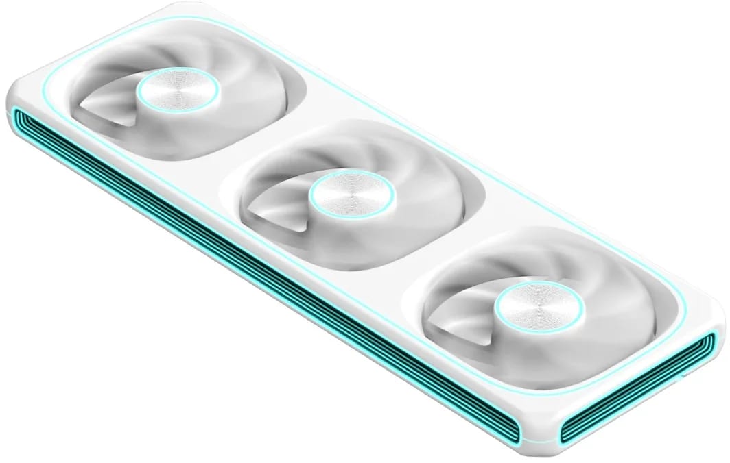 Triple Fan Formula V Line Air Fusion 3 White Reverse ARGB 360MM