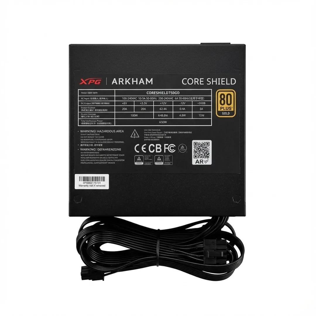 Fuente Arkham by XPG Coreshield 650W 80 Plus Gold OEM CORESHIELD650GD
