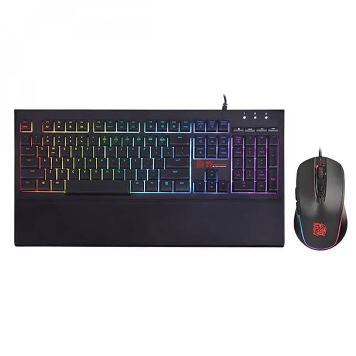Teclado Gamer TT Esports Combo Challenger Elite RGB Membrane KB Laser Engraved Keycap SW Control