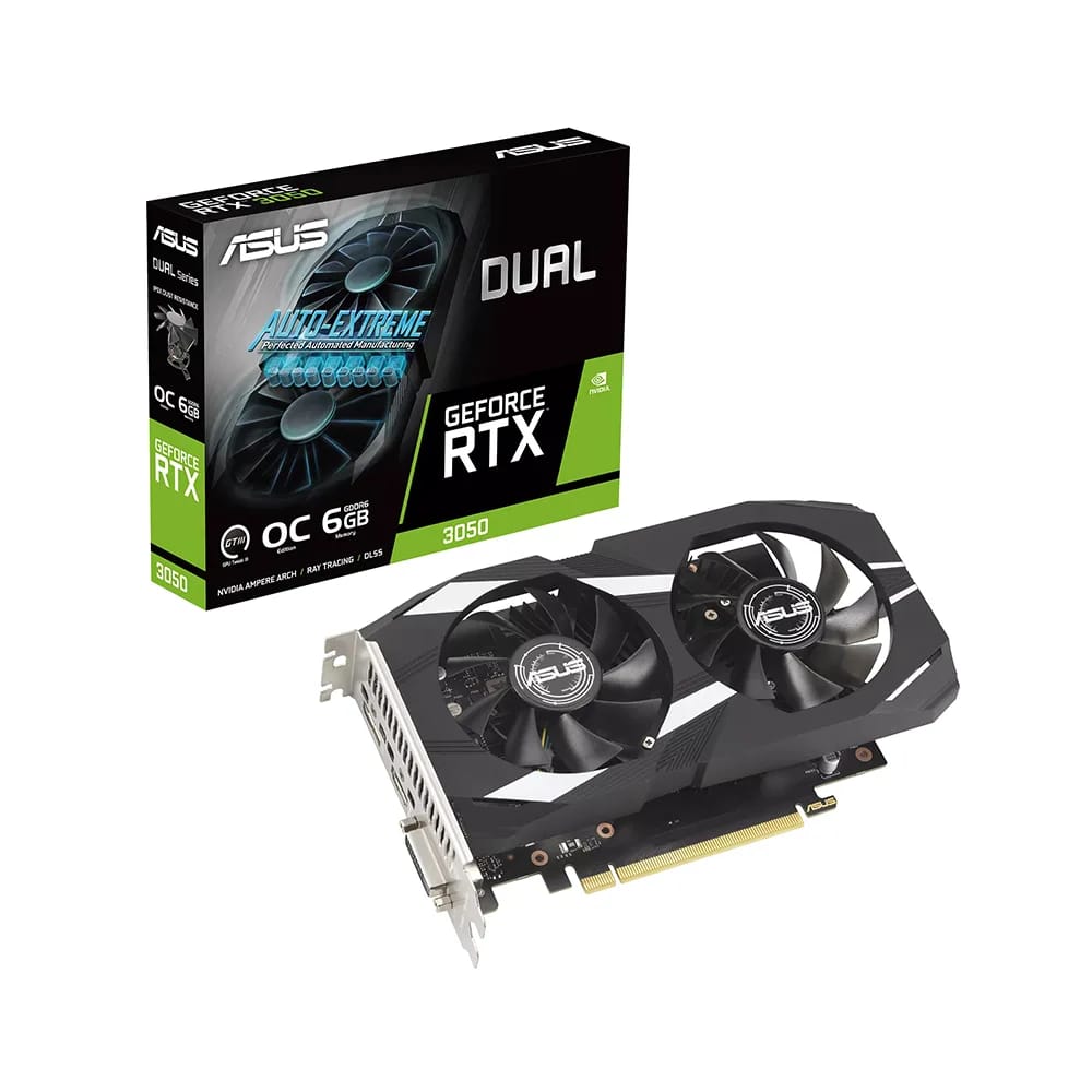 Placa de video ASUS Dual RTX 3050 6GB 90YV0K60-M0AA00