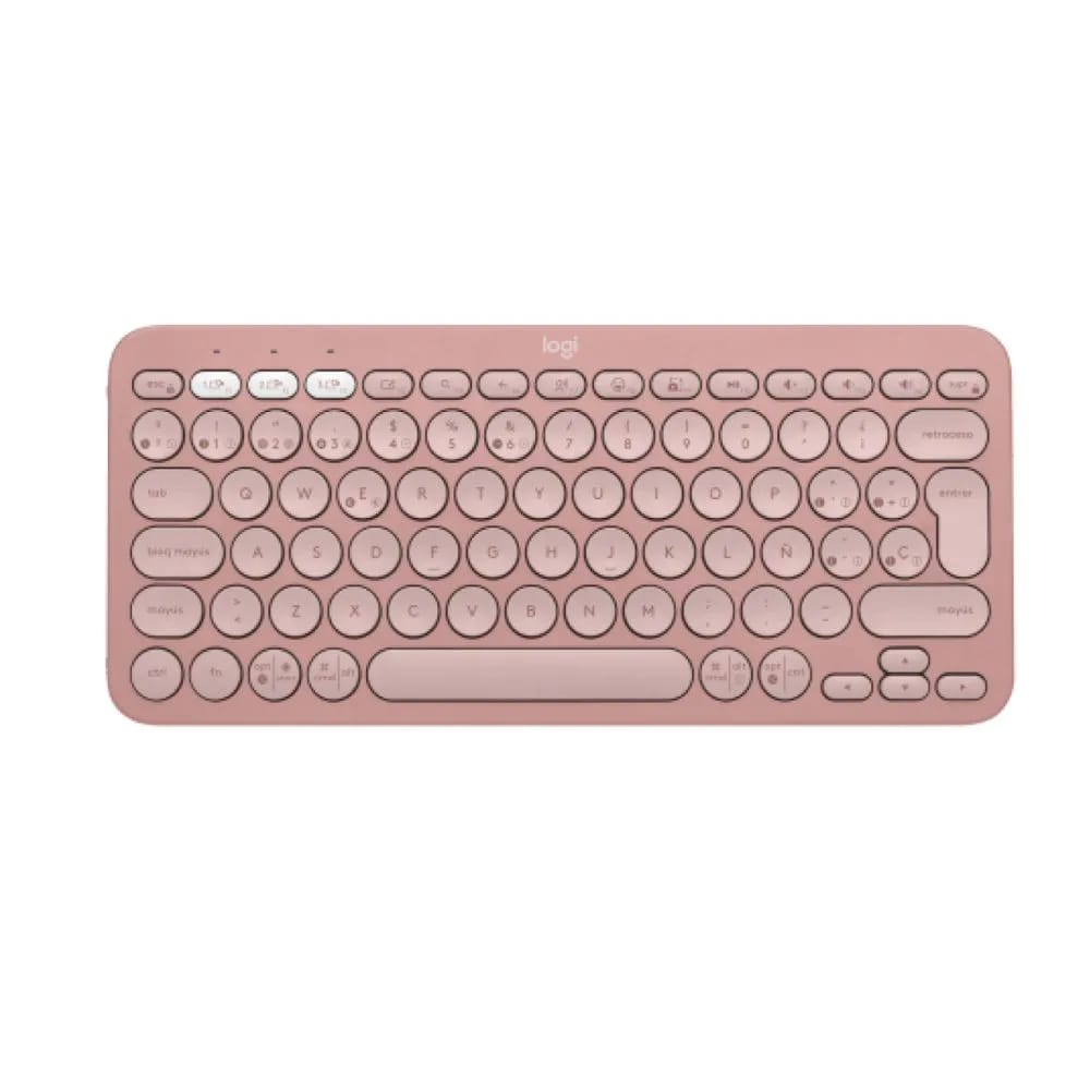 Teclado Logitech Bluetooh Multi Dispositivo Pebble Keys 2 K380s Rosa