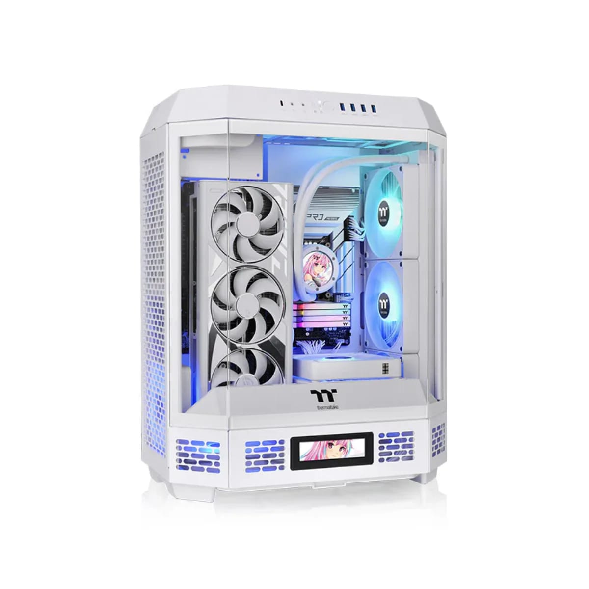Gabinete Thermaltake The Tower 600 White con 2 ventiladores CA-1Z1-00M6WN-00