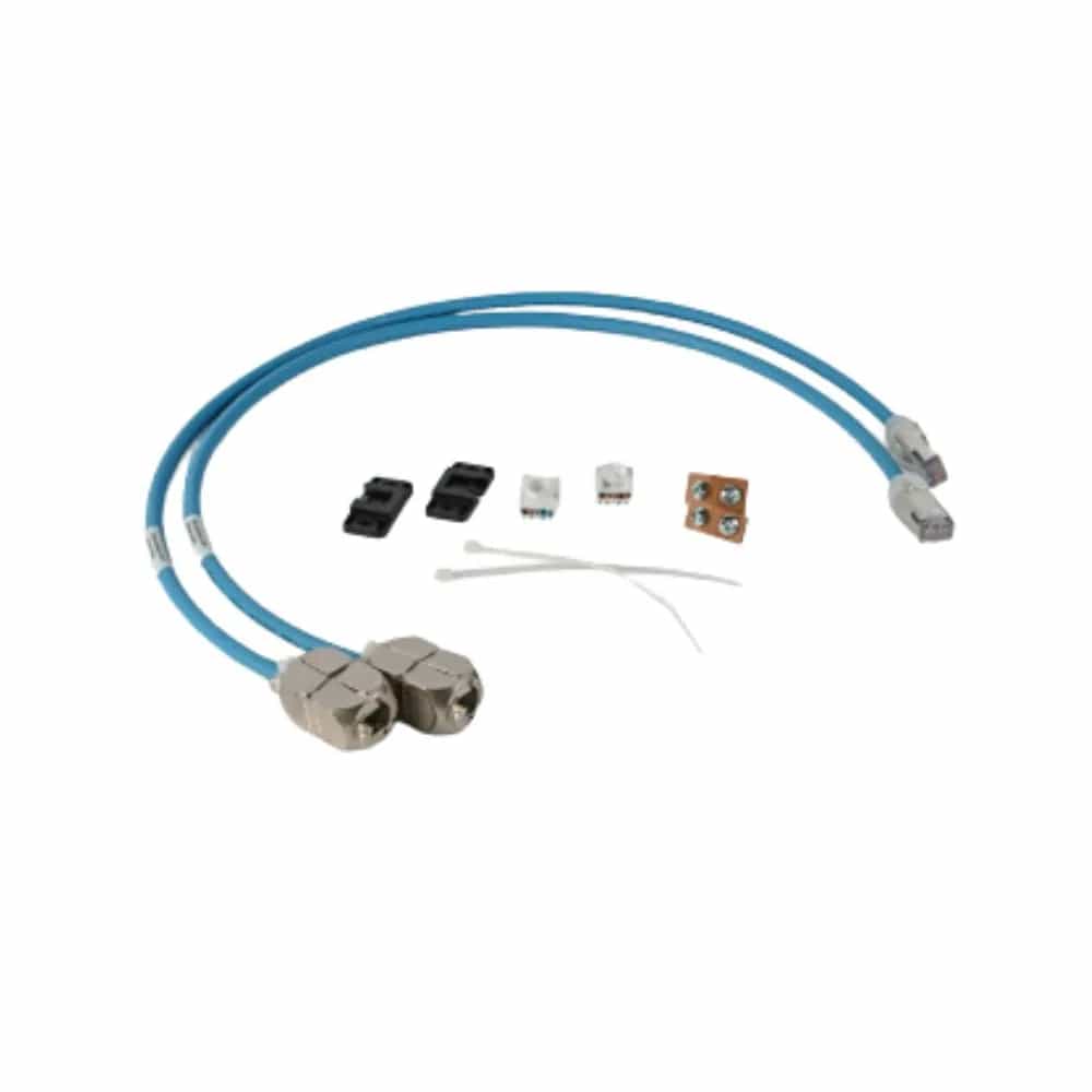 Copper, Patch Cord, RJ45, Cut, Category 6A, S/FTP, T568B, Stranded, CM/LSOH-1, White Cable, Clear Boot, 3 Meter, 28 AWG, Kit of Six
