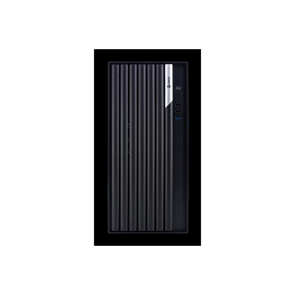 Gabinete Teros TE-1036S Mid Tower Fans 120cm con Fuente 250W Black
