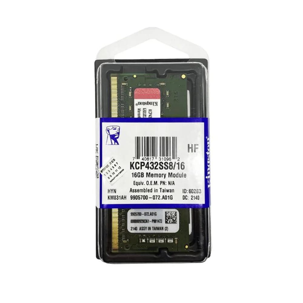 Memoria RAM Kingston KCP SODIMM 16GB DDR4 3200MHz CL19 KCP432SS8/16