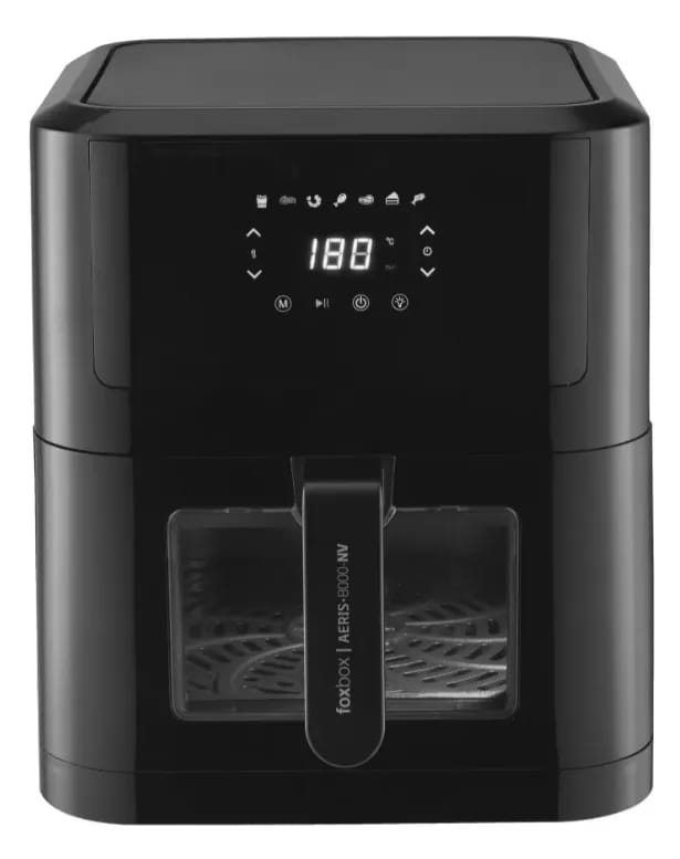 Freidora de Aire Foxbox Genus AERIS-8000NV Easy Fry 8LT Negro 1800W