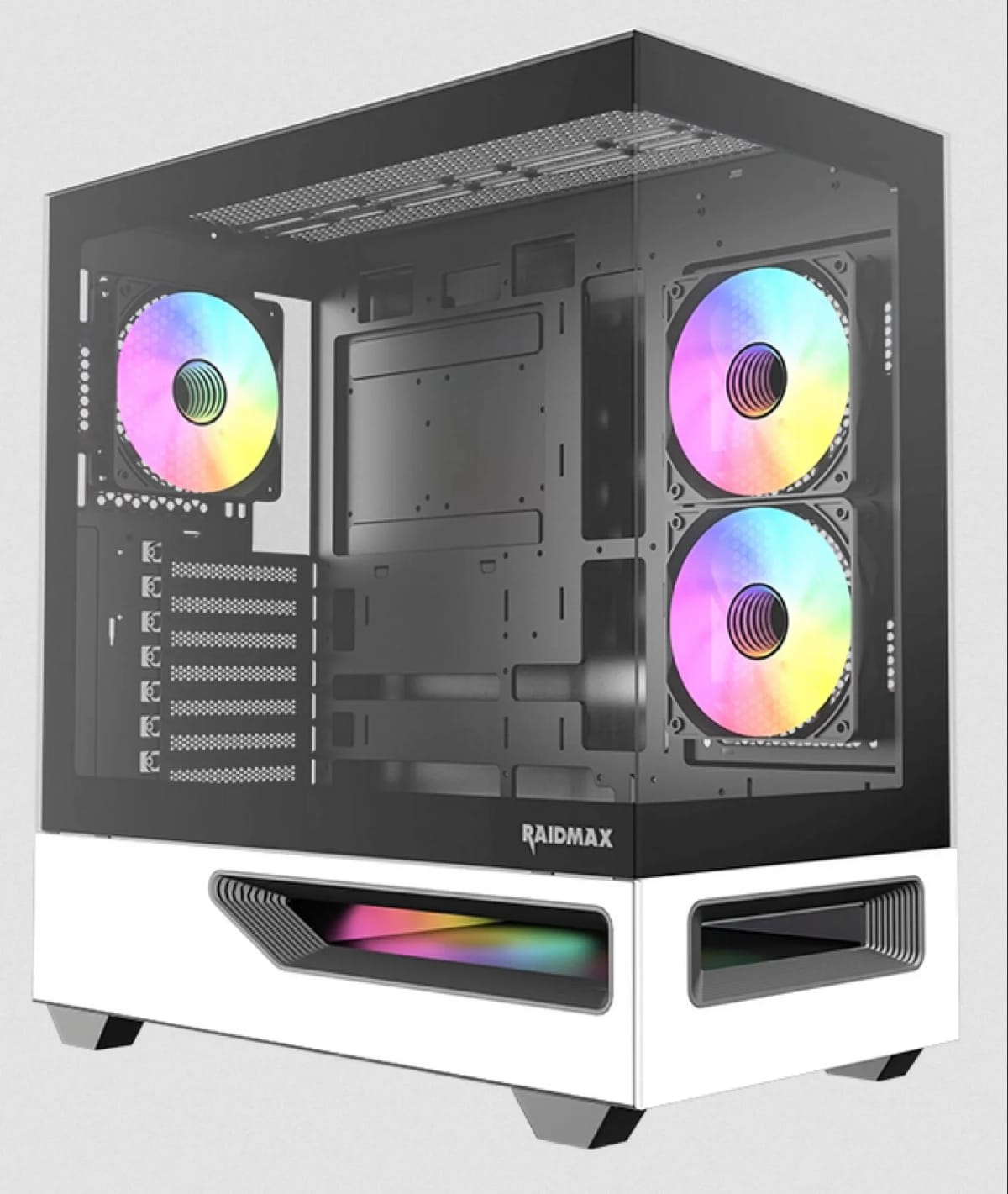 Gabinete Gamer Raidmax Hurrikan H200 E-Atx ARGB Pwm White/Black