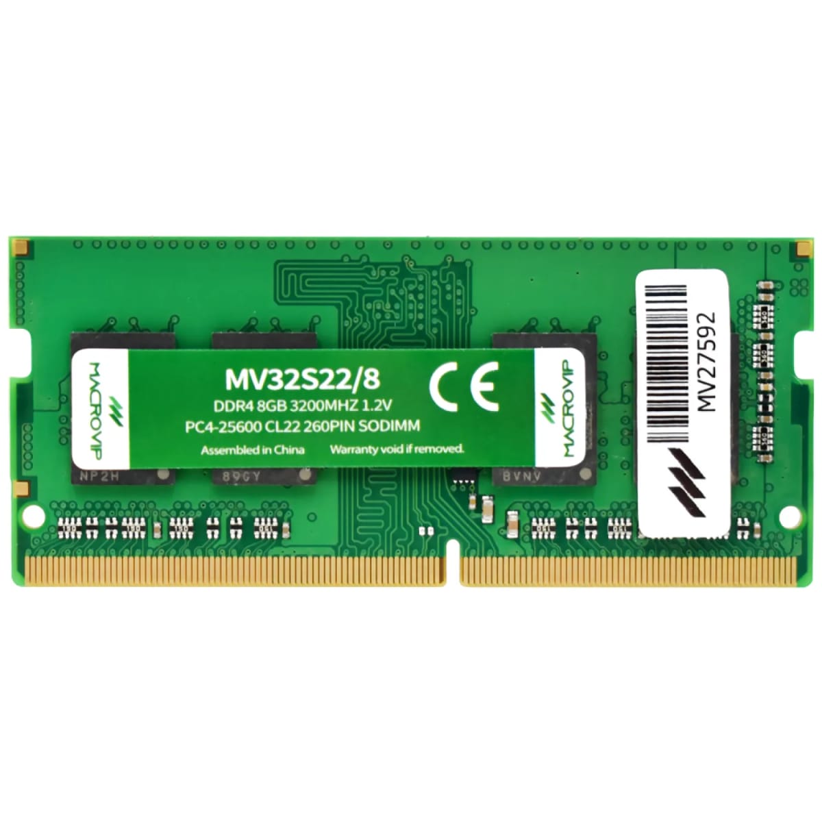 MEMORIA SODIMM DDR4 8GB MACROVIP 3200MHz