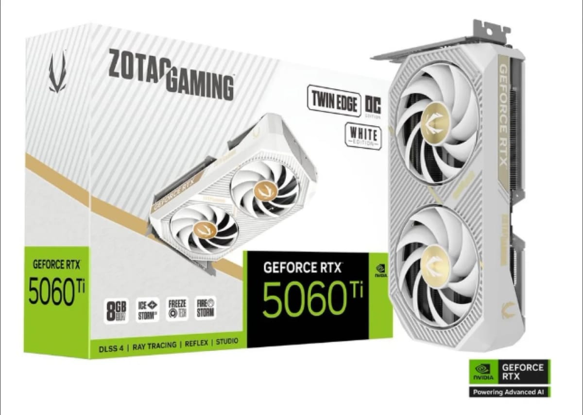 Placa de Video Zotac RTX5060TI 8GB Twin Edge OC White