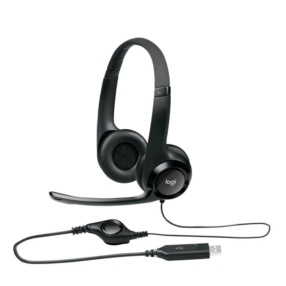 Auricular Logitech con micrófono H390 USB Black
