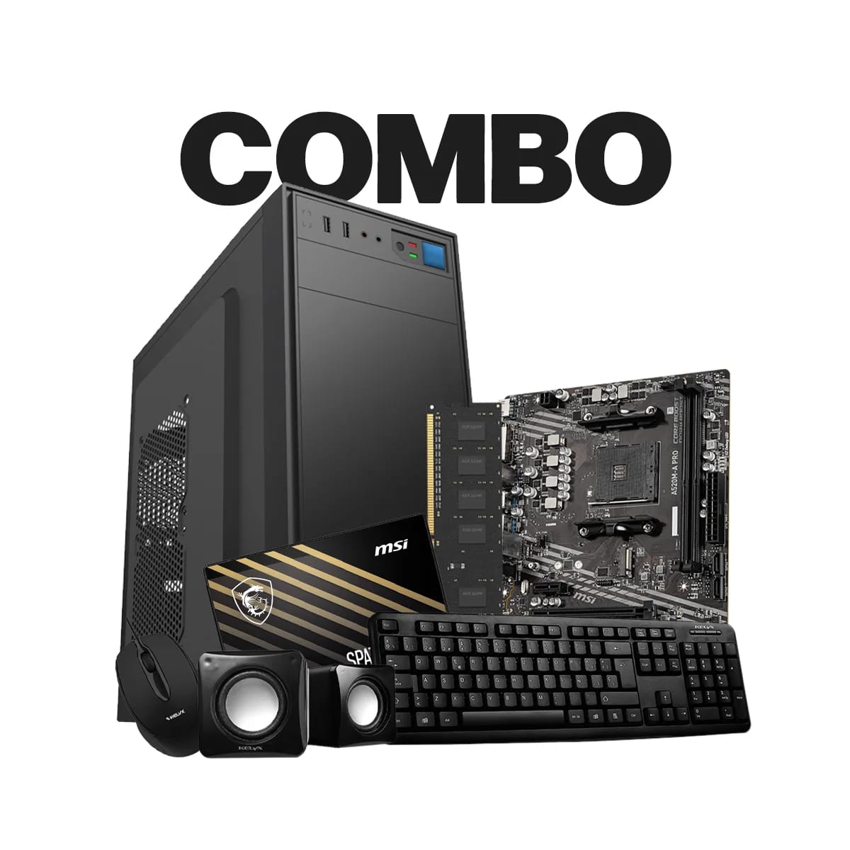 Pc Kelyx Kit 728-20 / MB MSI A520 / Mem Hiksemi 8G 3200 Hiker / SSD MSI 480G