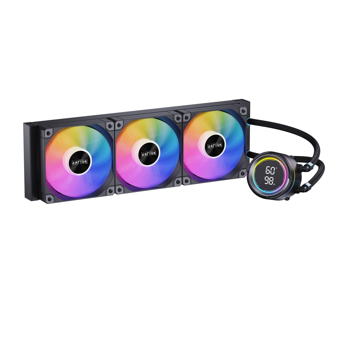 Water cooler Raptor Aqua Pro 360 Display 360mm Negro RAP-WC-PRO-DISPLAY-360BL