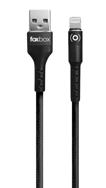 Cable Foxbox Round Pro Lightning a Type-C Negro 125M