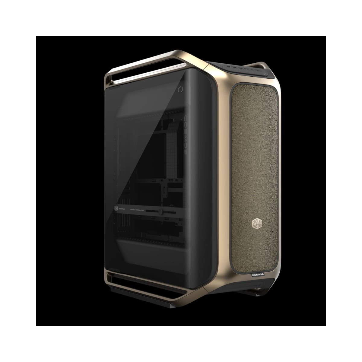 Gabinete Cooler Master Cosmos C700 Full Tower 3 Fans 140mm Tempered Glass Gold sin Fuente