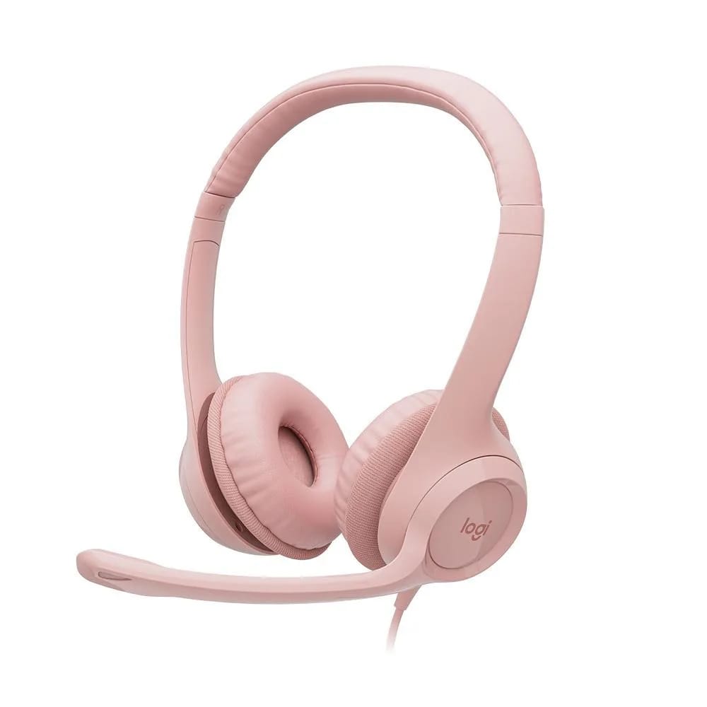 Auricular con micrófono Logitech H390 USB Rosa
