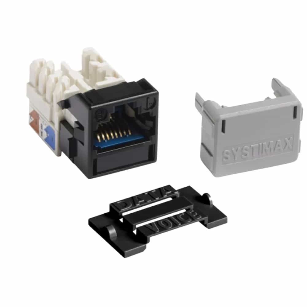 Jack MGS 600 x 24 GigaSPEED X10D® M-Series Modular Jack, RJ45, Cat6A Unshielded, Black