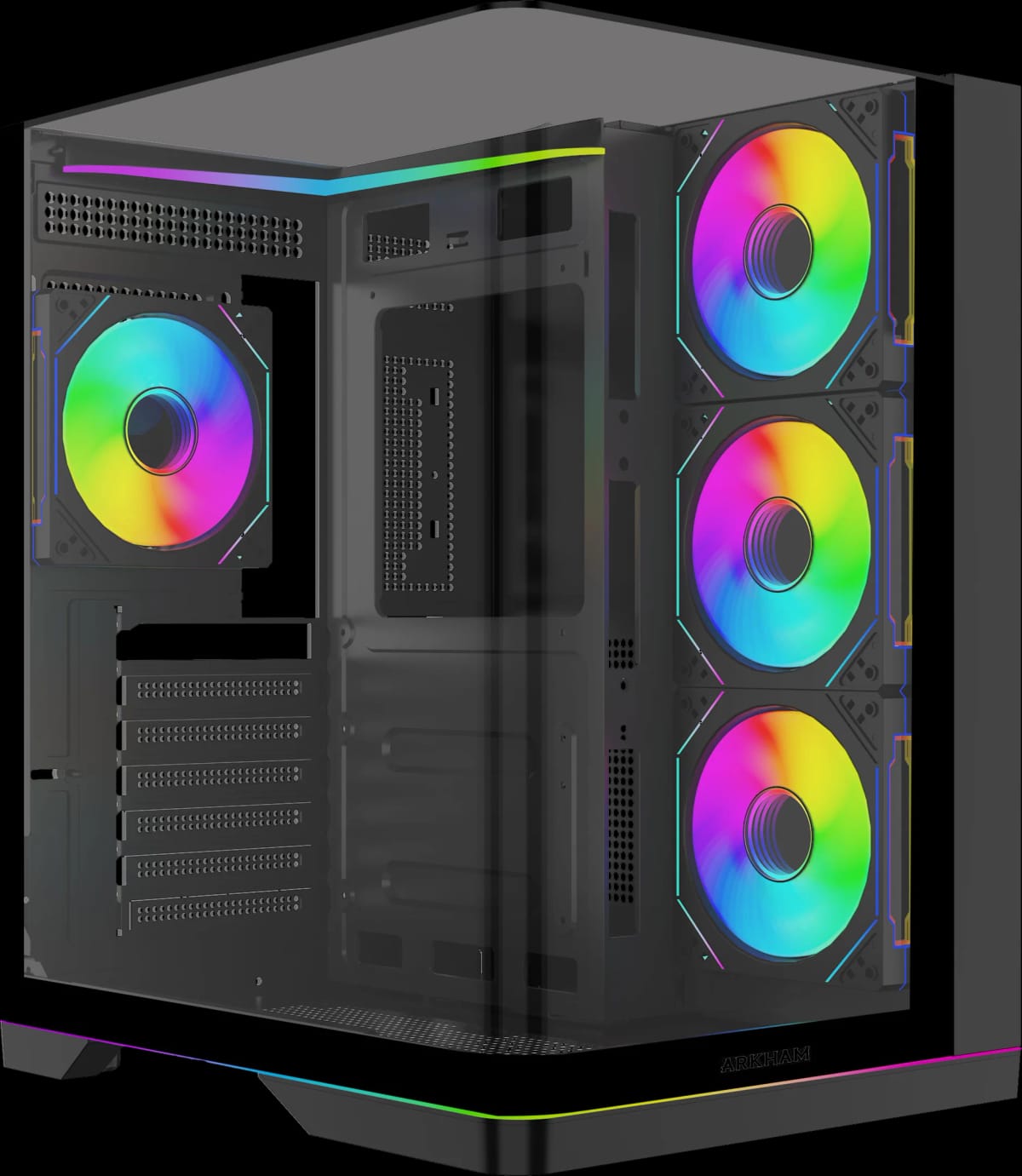 Gabinete Arkham Rakun 4*FAN Argb ATX