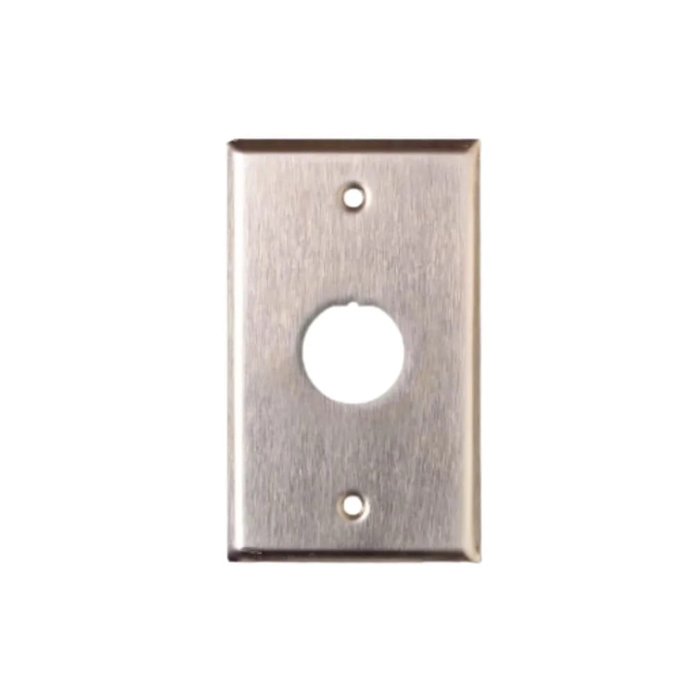 Faceplate, Ruggedized, US, Single Gang, 2 Openings, Ruggedized, Stainless Steel, IP44