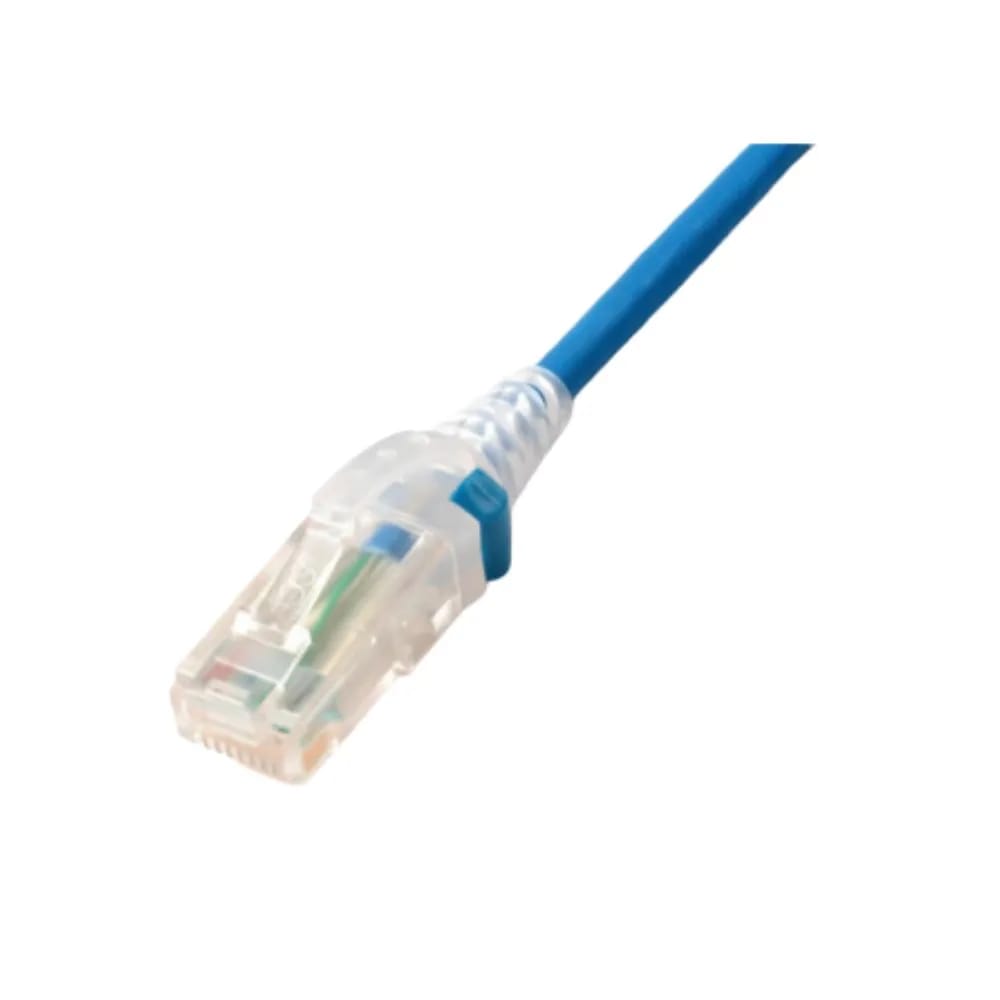 Copper, Patch Cord, RJ45, RJ45, Category 6, UTP, T568A/B, Stranded, CM/LSOH-1, White Cable, Clear Boot,05 Feet,28 AWG
