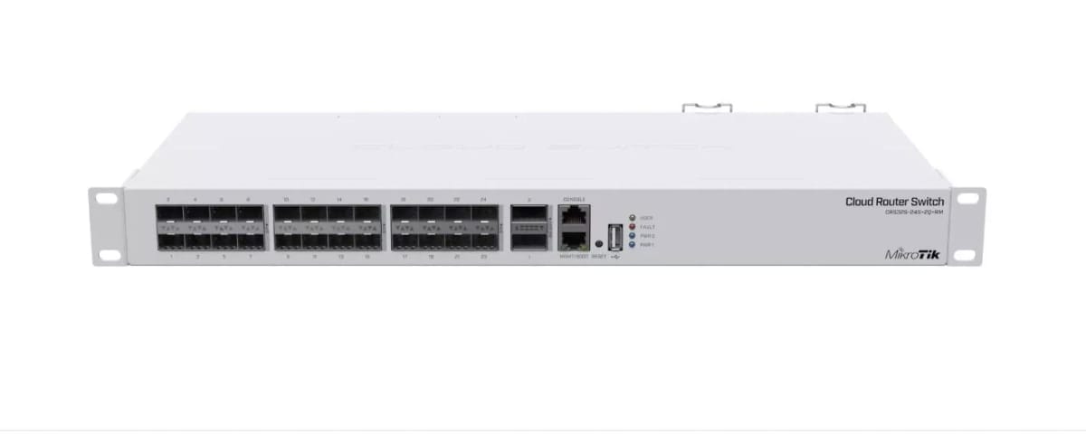 Switch Mikrotik CRS326-24S+2Q+RM con Dual Power Supply 24 Puertos SFP 10 GB + 2 40 GB