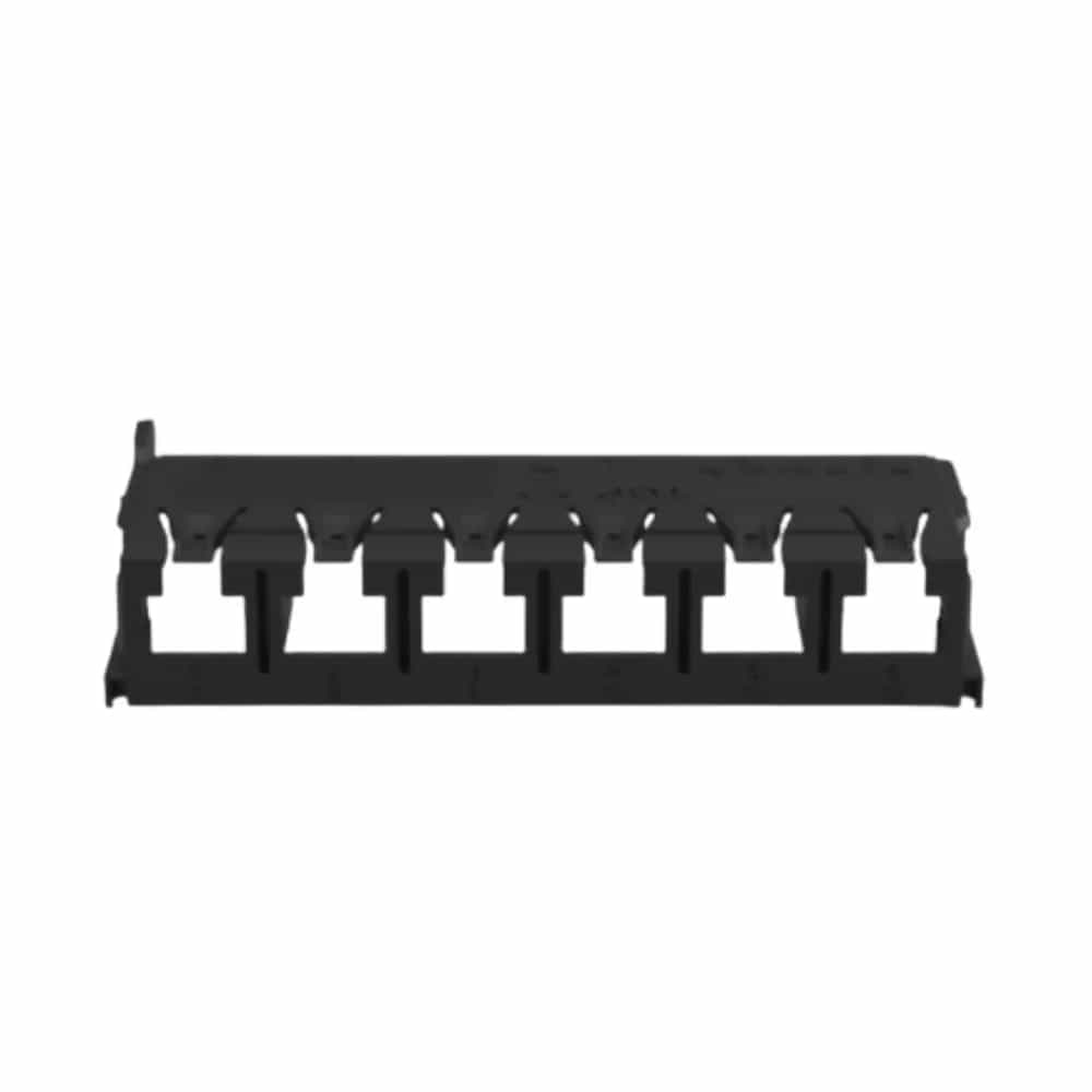 Copper, Adapter Plate, LightVerse Combo, Empty, Shielded, 6 Port, Black