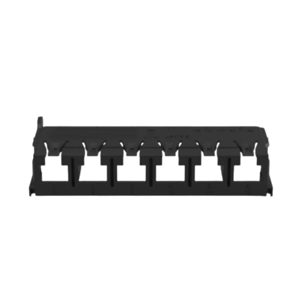 Copper, Adapter Plate, LightVerse Combo, Empty, Shielded, 6 Port, Black