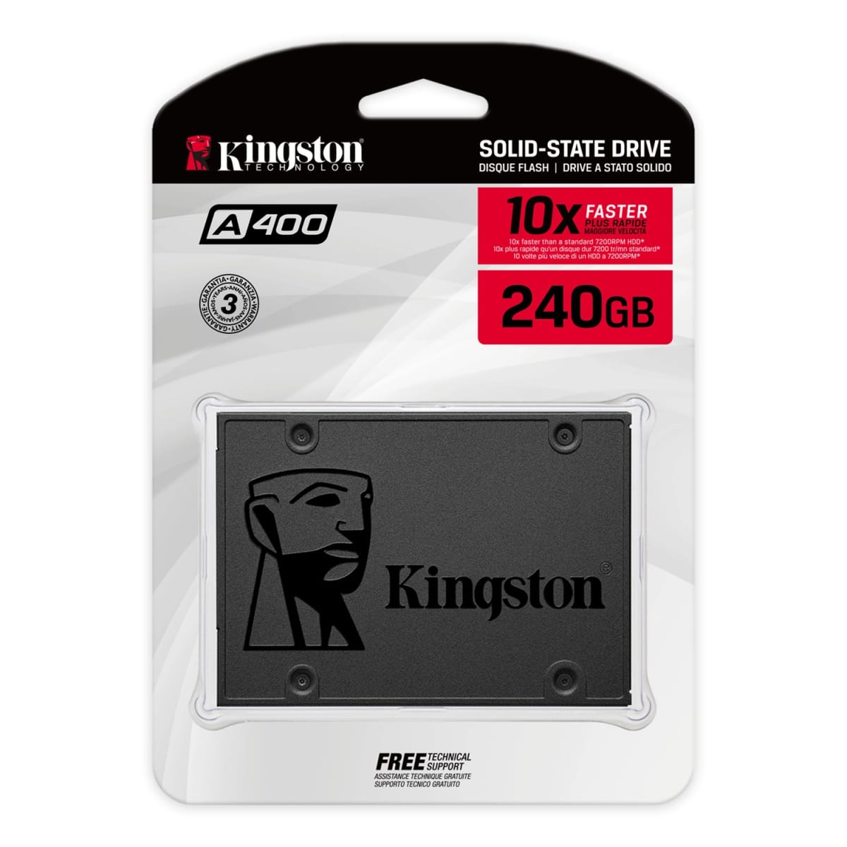 Disco Interno SSD KINGSTON A400 240GB 2.5" SATA 3.0 500MB/s