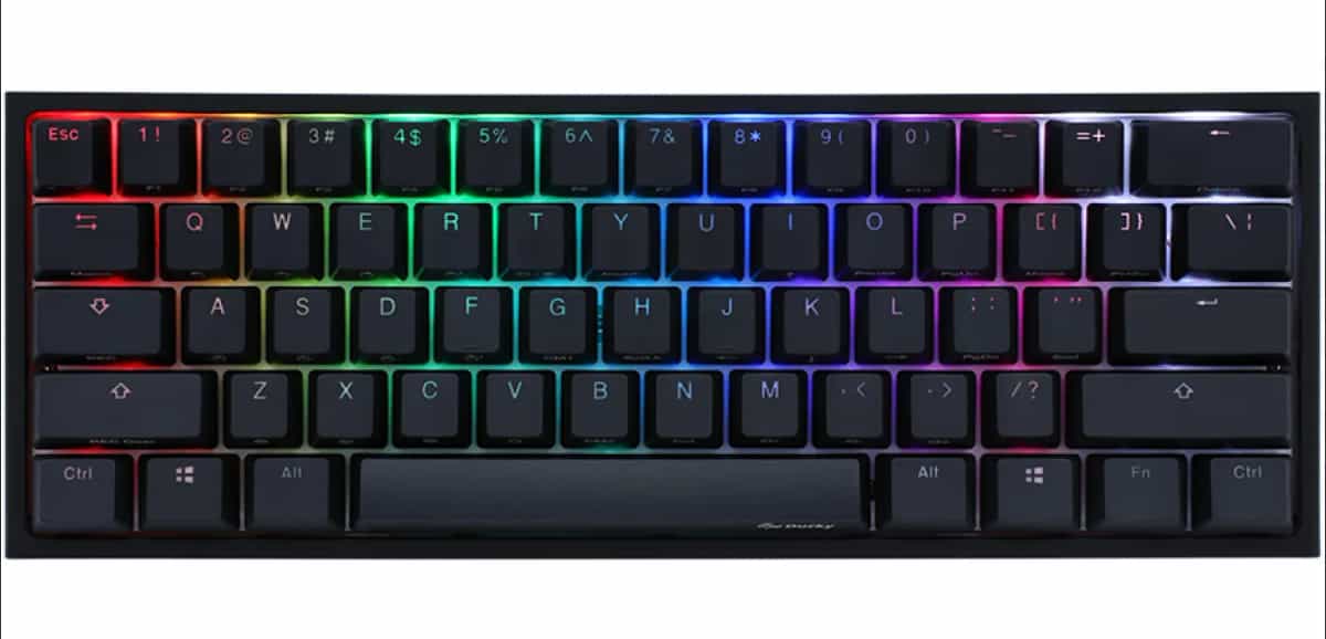 Teclado Gamer Ducky One 2 Mini RGB Kailh Box White Switch Mecanico Iso SP