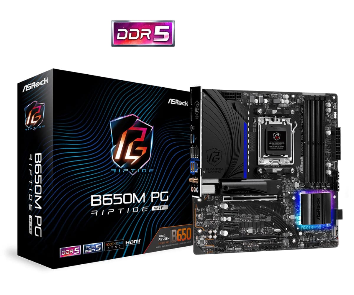 Motherboard ASROCK (AM5) B650M PG RIPTIDE WIFI