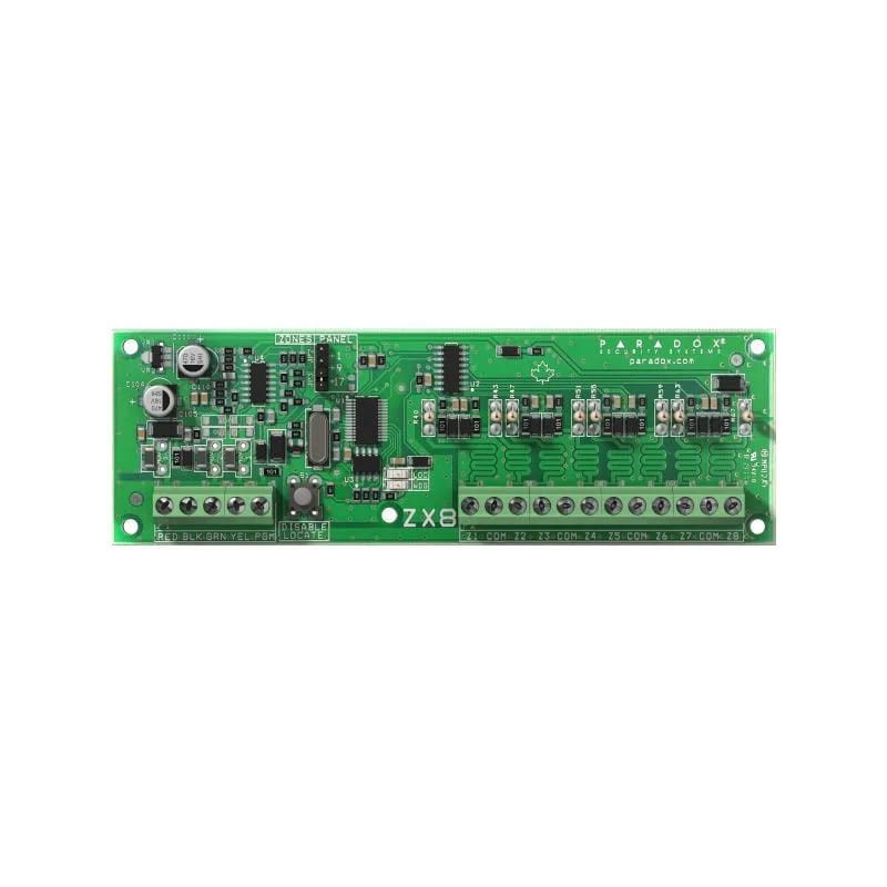 Expansor de 8 zonas Paradox ZX8SP para series SP y MG